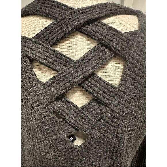 1. State lattiace back thermal pullover sweater tunic sz xsmall grey - Picture 2 of 10